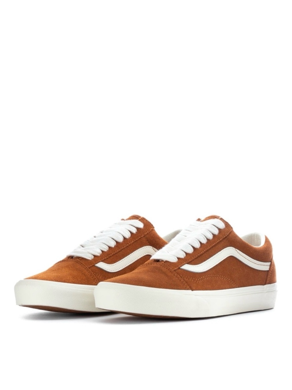 EUC Vans Ward Platform Old Skool Glazed Ginger/Brown White Womens Shoe Size 9.5